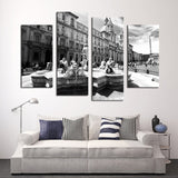 Gray Series Classic Architecture 4 Pcs Wall Canvas -  - TheLedHeroes
