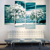 Tree Snow 4 Pcs Wall Canvas -  - TheLedHeroes
