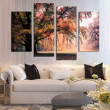 Wooden 4 Pcs Wall Canvas -  - TheLedHeroes