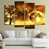 Suneset Moon 4 Pcs Wall Canvas -  - TheLedHeroes