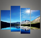 Moutains Landscape 4 Pcs Wall Canvas -  - TheLedHeroes