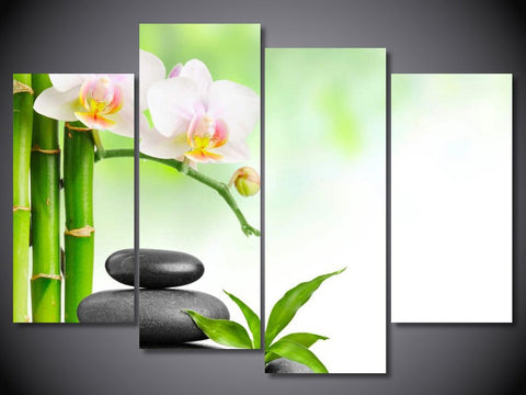 Orchid stone 4 Pcs Wall Canvas -  - TheLedHeroes