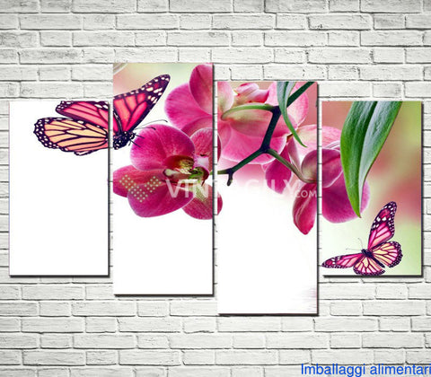 Art butterfly 4 Pcs Wall Canvas -  - TheLedHeroes