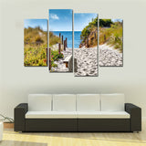 Quiet Beach 4 Pcs Wall Canvas -  - TheLedHeroes