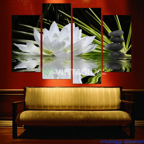Beautiful flowers 4 Pcs Wall Canvas -  - TheLedHeroes