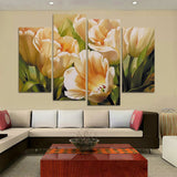 Tulip flower 4 Pcs Wall Canvas -  - TheLedHeroes