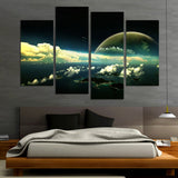 The Earth From the Space 4 Pcs Wall Canvas -  - TheLedHeroes