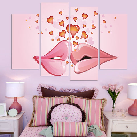 Wedding pink 4 Pcs Wall Canvas -  - TheLedHeroes