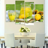 Lemon Fruits 4 Pcs Wall Canvas -  - TheLedHeroes