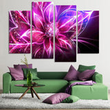 Pink Flower 4 Pcs Wall Canvas -  - TheLedHeroes