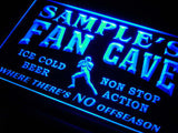 Football Fan Cave Name Personalized Custom LED Sign -  Blue - TheLedHeroes