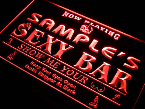 Sexy Bar Now Playing Name Personalized Custom LED Sign -  - TheLedHeroes