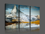 Snow mountain 3 Pcs Wall Canvas -  - TheLedHeroes