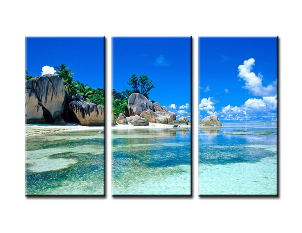 Blue Sky Seaside Reef 3 Pcs Wall Canvas -  - TheLedHeroes