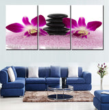 Purple orchid 3 Pcs Wall Canvas -  - TheLedHeroes
