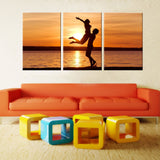 Sea sunset Couples 3 Pcs Wall Canvas -  - TheLedHeroes