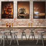 Classic coffee 3 Pcs Wall Canvas -  - TheLedHeroes
