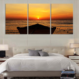 Seaview landscape 3 Pcs Wall Canvas -  - TheLedHeroes