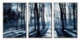 Winter Forest Landscape 3 Pcs Wall Canvas -  - TheLedHeroes