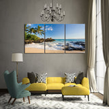 Sea beach coconut 3 Pcs Wall Canvas -  - TheLedHeroes