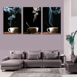 Coffee Wall Art 3 Pcs Wall Canvas -  - TheLedHeroes