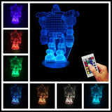 Effeect Robot Pattern 3D LED LAMP -  - TheLedHeroes