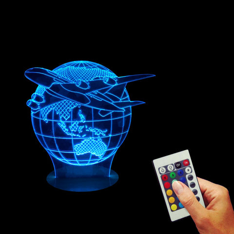Aircraft Globe Earth 3D LED LAMP -  - TheLedHeroes