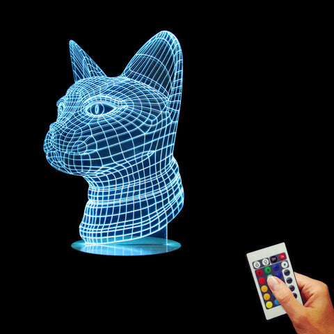 Cat Head 3D LED LAMP -  - TheLedHeroes