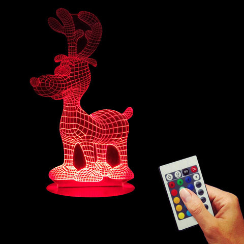 Christmas Elk Deer 3D LED LAMP -  - TheLedHeroes