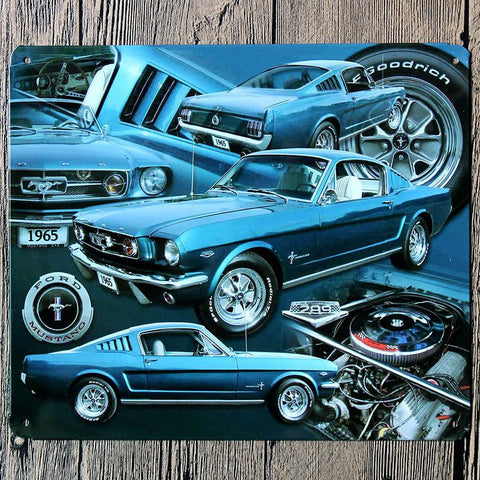 Ford Mustang 18X21 cm Tin Sign -  - TheLedHeroes