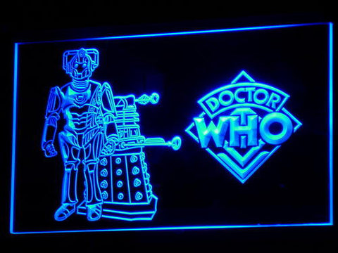 Doctor Who 3 LED Sign - Blue - TheLedHeroes