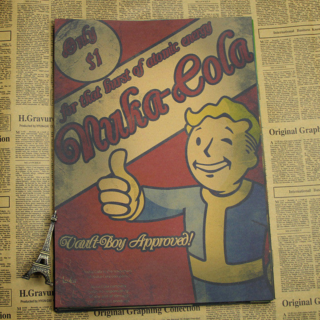 Fallout Vintage Poster - Pink - TheLedHeroes