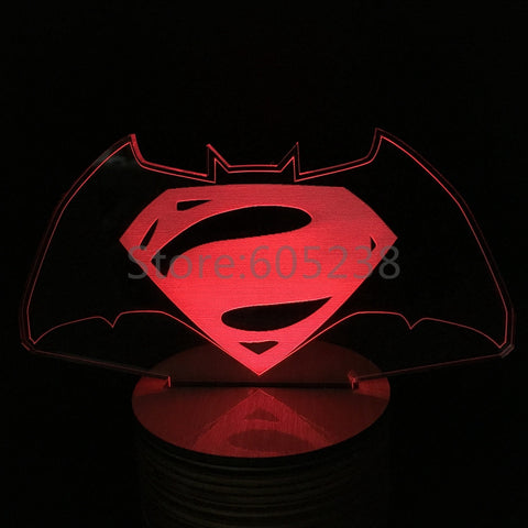 Batman v Superman 3D LED LAMP -  - TheLedHeroes