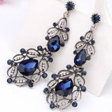 Long Crystal Drop Earrings -  - TheLedHeroes