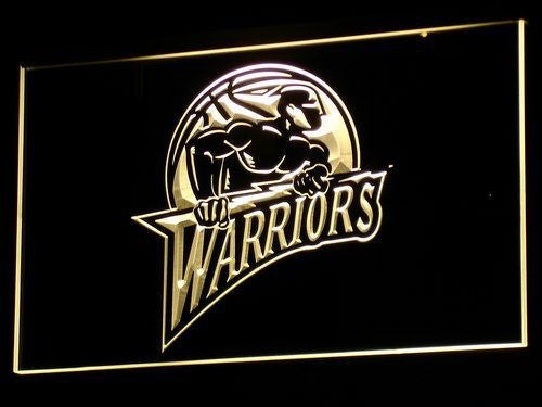 Golden State Warriors Old Logo LED Sign - Yellow - TheLedHeroes