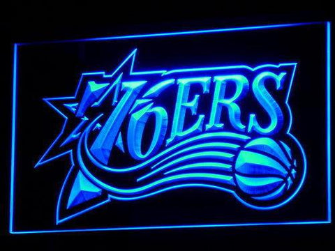 Philadelphia 76ers LED Neon Sign Electrical - Blue - TheLedHeroes
