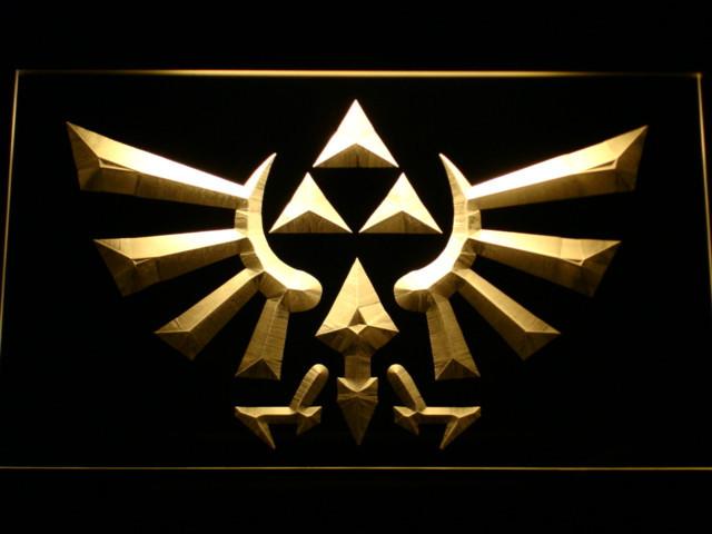 Legend Of Zelda Triforce LED Neon Sign USB - Yellow - TheLedHeroes