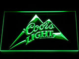 Coors Light Beer Bar Pub Logo LED Sign - Green - TheLedHeroes