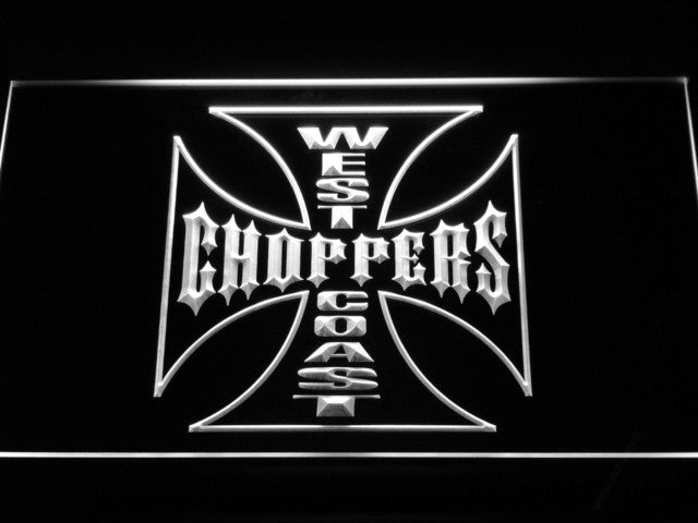 West Coast Choppers Bike Logo LED Sign - White - TheLedHeroes