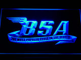 BSA Motorcycles Cycle LED Sign - Blue - TheLedHeroes