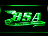 BSA Motorcycles Cycle LED Sign - Green - TheLedHeroes