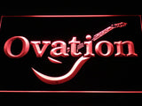 FREE Ovation Guitars Acoustic Music LED Sign - Red - TheLedHeroes