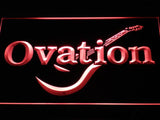 Ovation Guitars Acoustic Music LED Neon Sign Electrical - Red - TheLedHeroes