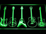 Guitar Weapons Band Room LED Neon Sign USB - Green - TheLedHeroes