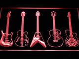 Guitar Weapons Band Room LED Neon Sign Electrical - Red - TheLedHeroes