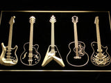 Guitar Weapons Band Room LED Neon Sign USB - Yellow - TheLedHeroes
