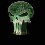 Punisher Skull 3D LED LAMP -  - TheLedHeroes