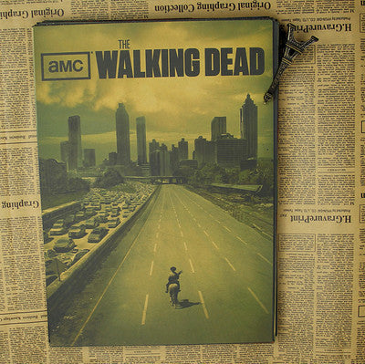 Vintage The Walking Dead Wall Poster - Black - TheLedHeroes