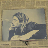 Nirvana - Kurt Cobain Wall Poster - Black - TheLedHeroes