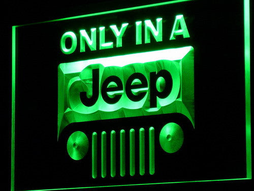 Jeep only in LED Sign - Green - TheLedHeroes